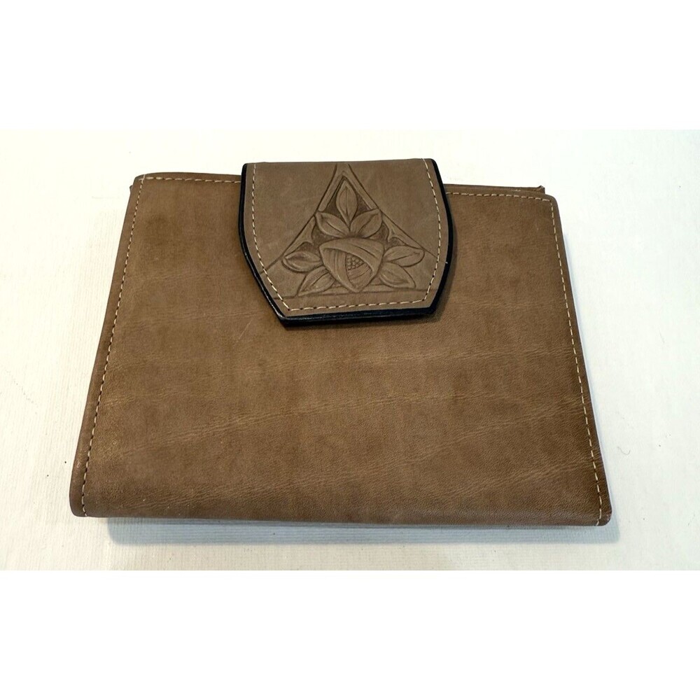Vintage Rolf’s Wallet Bifold Cowhide Embossed Emblem Brown Card Holder Coin